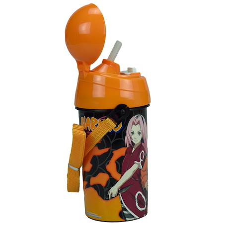 Bouteille en pvc naruto shippuden à sangle amovible 500 ml Orange 2 - vertbaudet enfant 