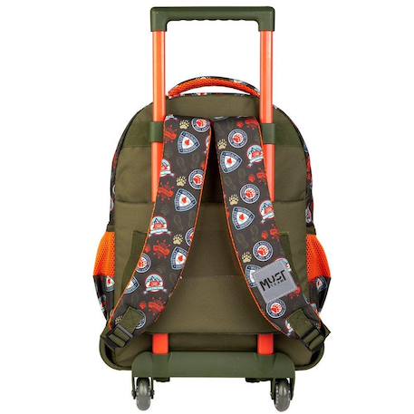 Sac à dos à roulettes garçon 45 cm 3 compartiments zippés outdoor Noir / kaki / gris 2 - vertbaudet enfant 