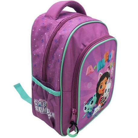 Fille-Accessoires-Cartable, trousse-Sac à dos maternelle gabby et la maison magique meow 30 cm