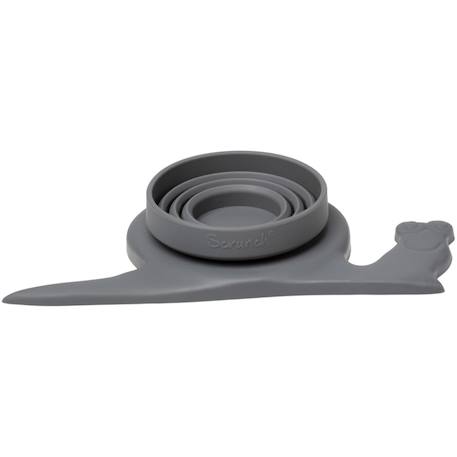 Mesureur d'eau escargot à ventouse pliable – jouet d’eau éducatif en silicone Anthracite grey 1 - vertbaudet enfant 