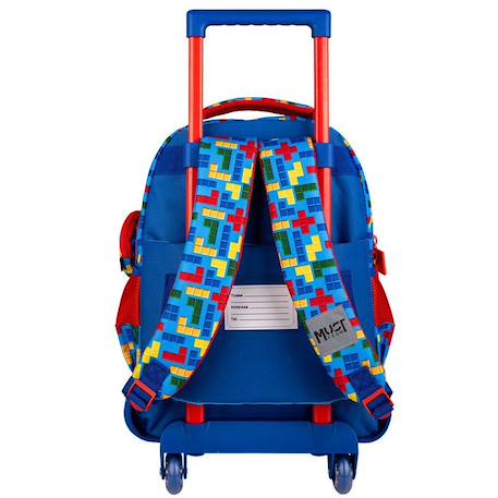 Trolley sac à dos à roulettes must team 3 compartiments 45 cm Bleu / multicolore / bleu 2 - vertbaudet enfant 
