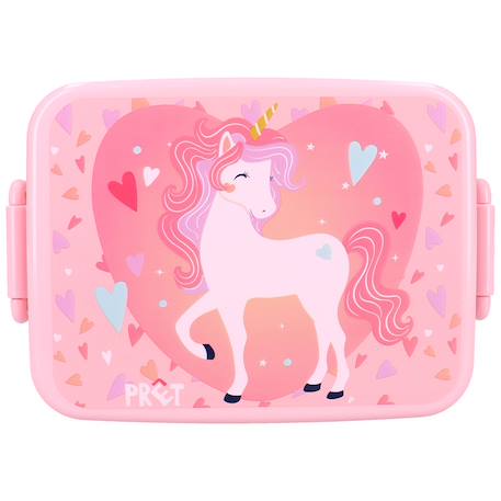 Boîte à goûter licorne en pvc 16 cm Rose/bleu/vert 4 - vertbaudet enfant 