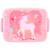 Boîte à goûter licorne en pvc 16 cm Rose/bleu/vert 4 - vertbaudet enfant 