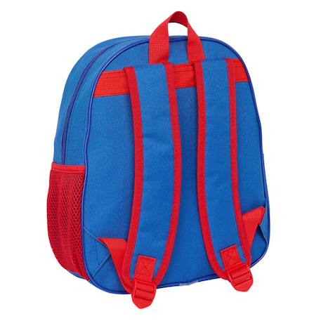 Sac à dos enfant garçon fc barcelone avec coque frontale 3d et écusson 33 cm Bleu / rouge 3 - vertbaudet enfant 