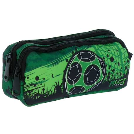 Trousse rectangulaire rembourrée polyester double compartiment must Vert / prune 4 - vertbaudet enfant 