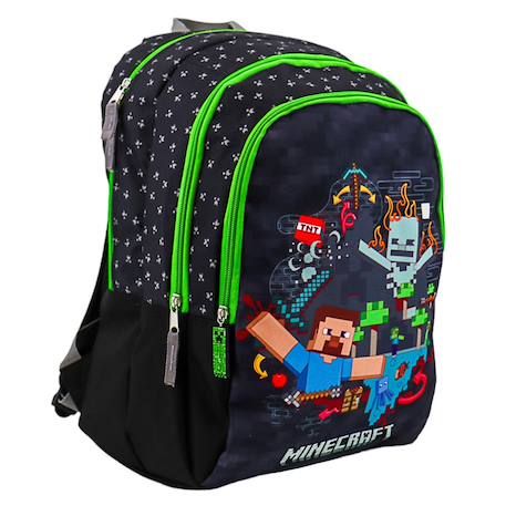 Garçon-Accessoires-Sac à dos garçon minecraft tnt pixel art polyester 2 compartiments