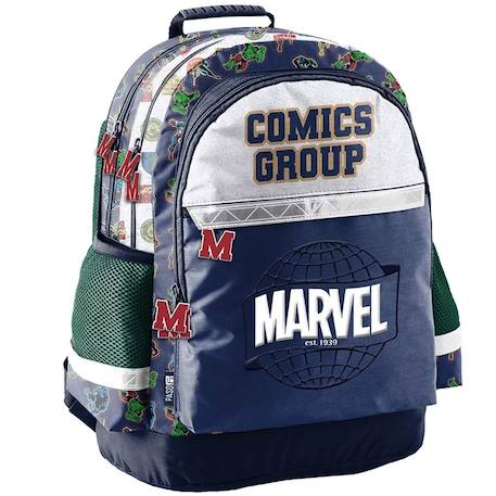 Sac à dos solaire marvel comics group à 2 compartiments 41 cm Bleu / vert / gris 1 - vertbaudet enfant 