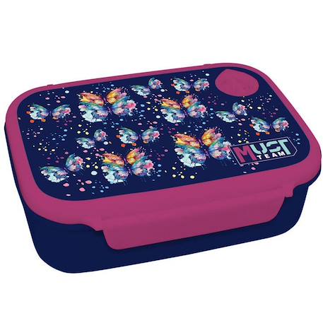 Boîte repas must team butterfly 800 ml + gourde 500 ml acier inoxydable Violet foncé 3 - vertbaudet enfant 