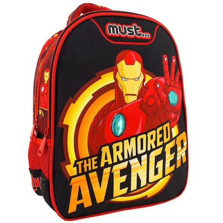 Sac à dos maternelle iron man avengers must – 31 cm – 4 led Noir / rouge 1 - vertbaudet enfant 