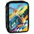 Trousse double compartiment 20 cm tissu matelassé imprimé hot wheels Multicolore 1 - vertbaudet enfant 