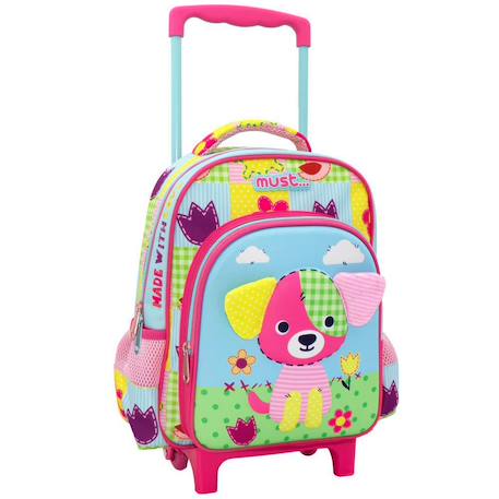 Fille-Sac à dos à roulettes maternelle fille - chiot lovely - trolley compact pratique