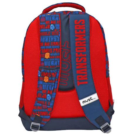 Sac à dos garçon 2 compartiments transformers hero 43 cm Bleu / rouge 2 - vertbaudet enfant 