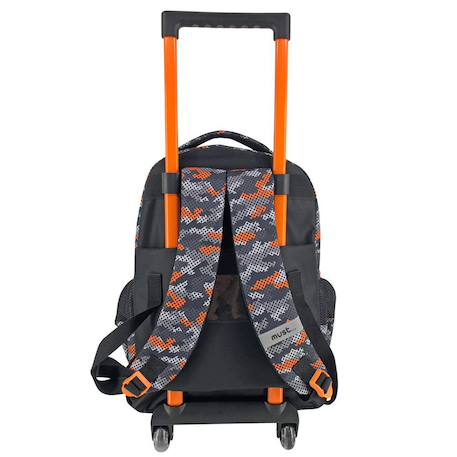 Trolley scolaire lion animal planet africa wild 3 compartiments 45 cm Noir / orange / gris 2 - vertbaudet enfant 