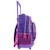Sac à dos à roulettes scolaire fille - finitions licorne - lécole des licornes Multicolore 2 - vertbaudet enfant 