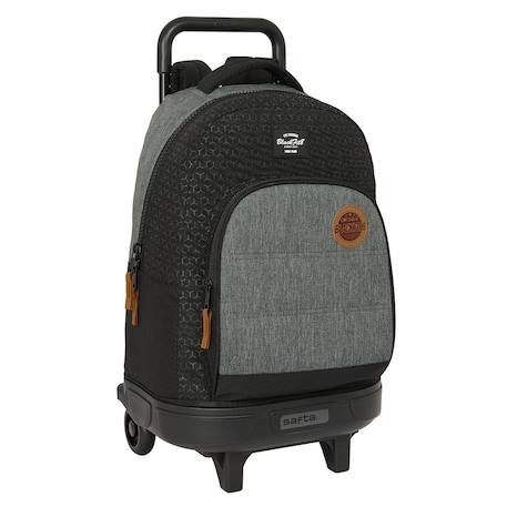 Sac à dos trolley garçon blackfit8 old school avec sac amovible 45 cm Gris / noir 1 - vertbaudet enfant 