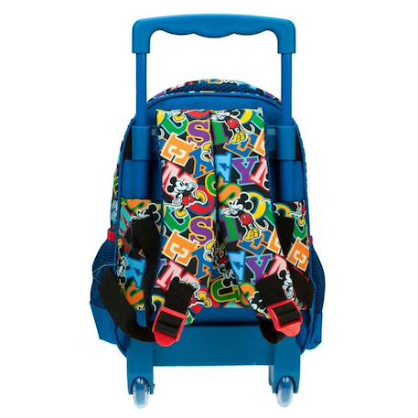 Sac à roulettes enfants garçon motif typographique et oreilles 3d mickey mouse Multicolore 3 - vertbaudet enfant 