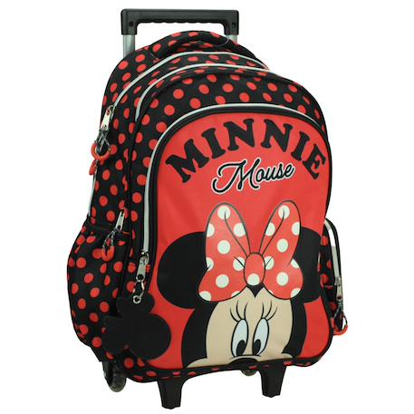 Fille-Accessoires-Cartable, trousse-Sac à dos à roulettes minnie mouse - disney - haut de gamme