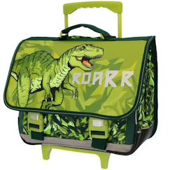 Cartable à roulettes garçon dinosaure roarr 41 cm - trolley scolaire enfant  - vertbaudet enfant