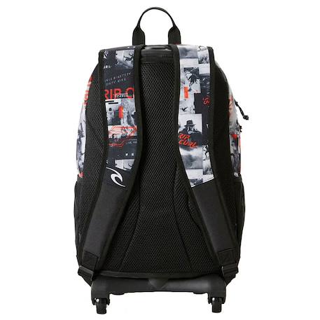 Sac à dos à roulettes rip curl ozone 49 cm - avec compartiment pour ordinateur Noir / rouge / gris 3 - vertbaudet enfant 