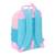 Sac à dos scolaire fille be benetton avec 2 compartiments 42 cm Blanc / rose / bleu 3 - vertbaudet enfant 