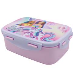 Puériculture-Repas-Boîte repas à charnière barbie licorne – poignée de transport