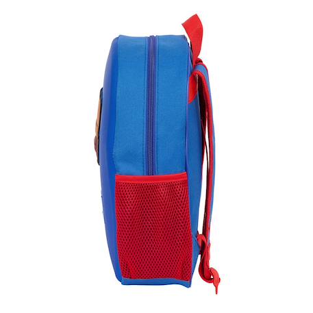 Sac à dos enfant garçon fc barcelone avec coque frontale 3d et écusson 33 cm Bleu / rouge 2 - vertbaudet enfant 