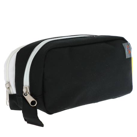 Trousse 2 compartiments titi motif quadrillage 23 cm Noir / multicolore / blanc 2 - vertbaudet enfant 