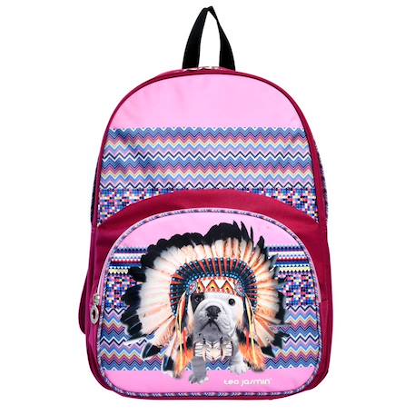 Sac à dos téo jasmin apache 45 cm – 2 compartiments zippés teo_jasmin Rose/bleu/vert 2 - vertbaudet enfant 