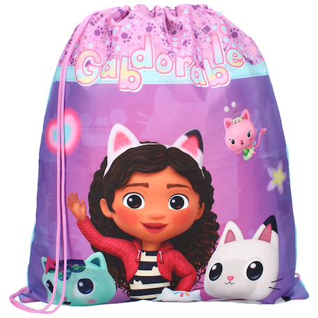 Sac de natation à cordon 44 cm gabby imprimé gabdorable – gabby Bleu clair 4 - vertbaudet enfant 