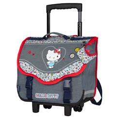 Cartable à roulettes 38 cm hello kitty kiss 2 compartiments hello kitty  - vertbaudet enfant