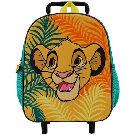 Fille-Accessoires-Cartable, trousse-Sac à dos à roulettes fille 3d simba the lion king disney