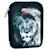 Trousse garçon zippée motif lion en toile Noir / gris / noir 1 - vertbaudet enfant 