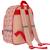 Sac à dos maternelle bella sara tissu imprimé floral et cœur 30 cm Blanc / rouge 4 - vertbaudet enfant 