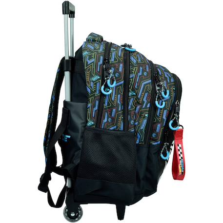 Sac à dos à roulettes scolaire hot wheels activate 46 cm Noir / bleu 2 - vertbaudet enfant 