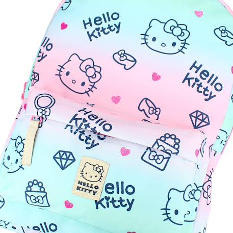 Sac à dos maternelle hello kitty mode 33 cm Bleu / rose / clair 2 - vertbaudet enfant 