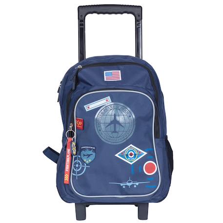 Sac à dos à roulettes kip boy 43 cm - 2 cpt (aviator) Multicolore 1 - vertbaudet enfant 
