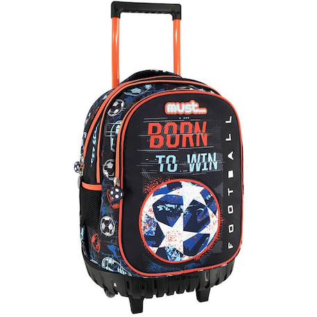 Garçon-Accessoires-Cartable, trousse-Sac à dos trolley football born to win avec base plastique moulée 45 cm