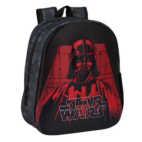 Sac à dos maternelle garçon personnage dark vador star wars 33 cm Noir / rouge 1 - vertbaudet enfant 