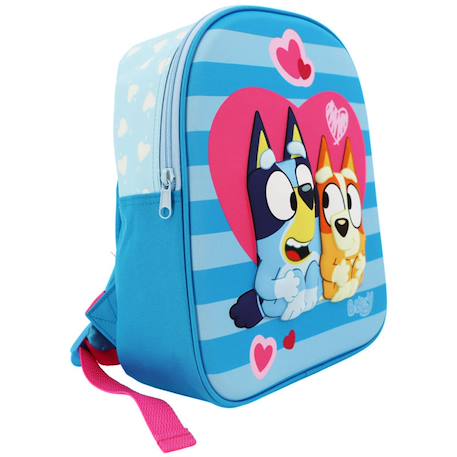 Sac à dos maternelle fille 3d moulé cœur bluey Bleu / bleu / ciel / blanc 1 - vertbaudet enfant 