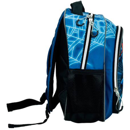 Sac à dos maternelle garçon spiderman motif neon web 30 cm Bleu / noir 2 - vertbaudet enfant 