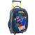 Sac à dos garçon avec roulettes 3 compartiments game over 45 cm Bleu / jaune / noir 1 - vertbaudet enfant 