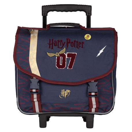 Cartable trolley harry potter quidditch en textile résistant 38 cm Bleu / bordeaux 2 - vertbaudet enfant 