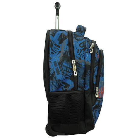 Sac à dos trolley skateboard lets go no fear 48 cm Noir / rouge / bleu 2 - vertbaudet enfant 