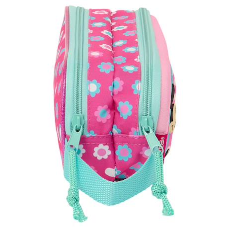 Trousse double compartiment 3d motif floral minnie Rose 2 - vertbaudet enfant 