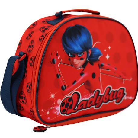 Sac goûter miraculous ladybug red 25 cm isotherme Multicolore 1 - vertbaudet enfant 