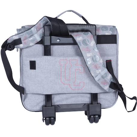 Sac à dos à roulettes garçon camps 38 cm – 2 compartiments Gris / noir / noir 2 - vertbaudet enfant 