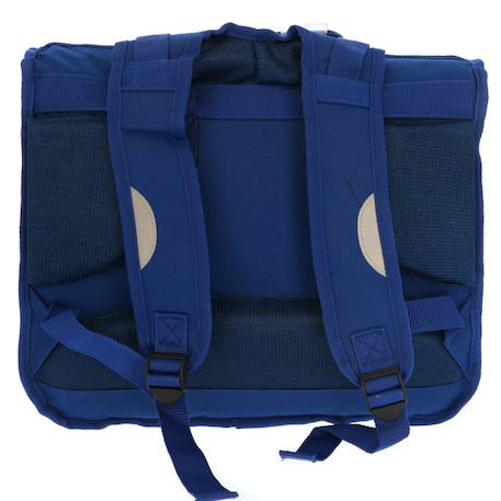 Cartable primaire garçon motif dinosaure relief brodé 38 cm Bleu / rouge 3 - vertbaudet enfant 