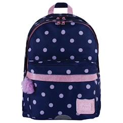 Cartable romy l 2 compartiments 41x31x17 cm à pois  - vertbaudet enfant