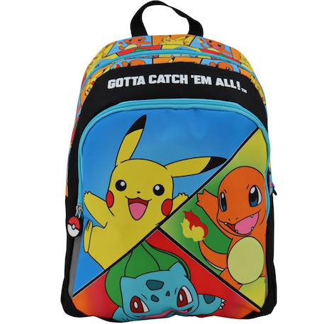Sac à dos enfant pokémon imprimé motifs personnages avec bretelles rembourrées Bleu / rose / clair 2 - vertbaudet enfant 