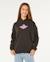 Sweat à capuche sunshine squad   fille Washed black 1 - vertbaudet enfant 